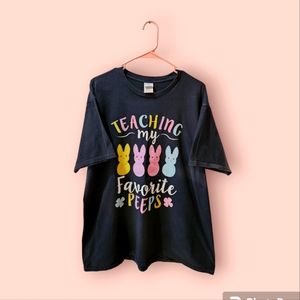 Easter T-Shirt "Teaching My Favorite Peeps". Size‎ XL.